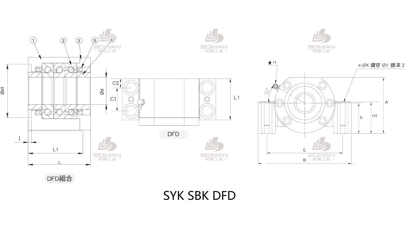 SYK MBCS17-S syk丝杆固定端和支撑端